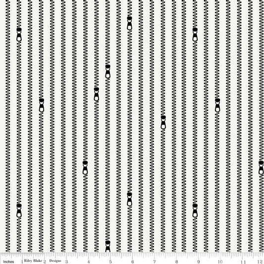 Old Made Zipper Stripes White