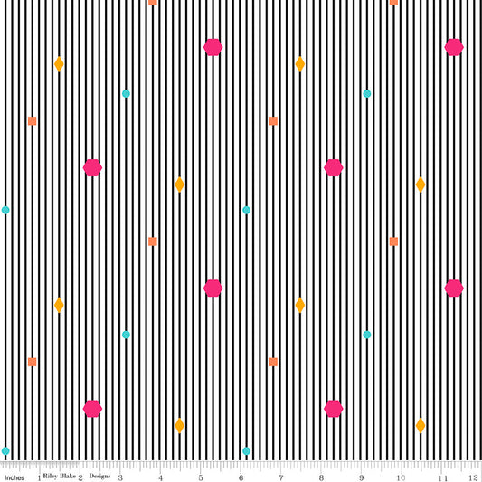 Colour Wall Stripe White 13m Bolt