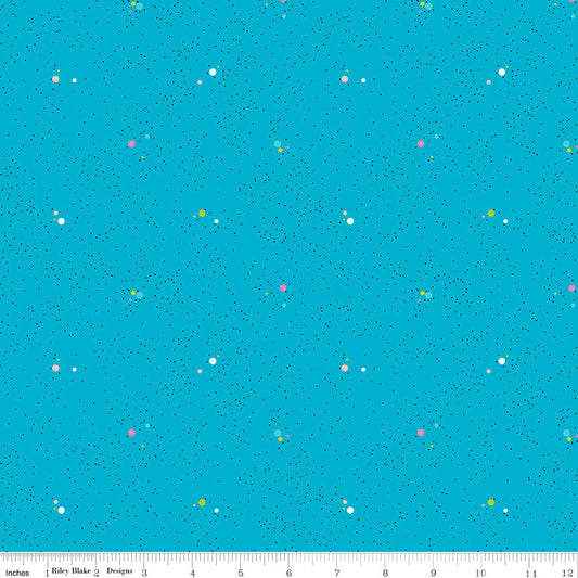 Colour Wall Dots Turquoise 9m Bolt