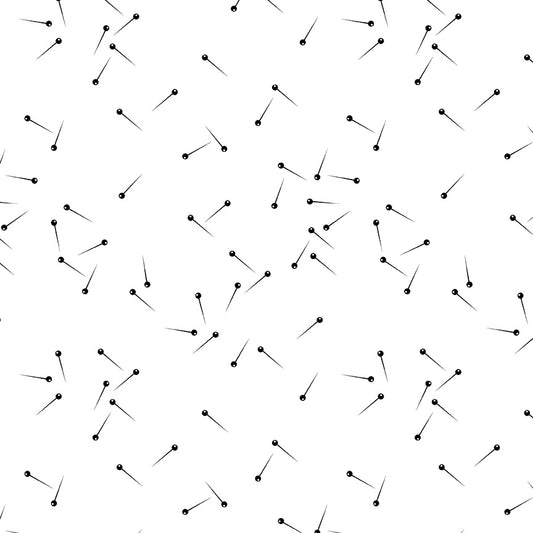 Pin Drop on White Black