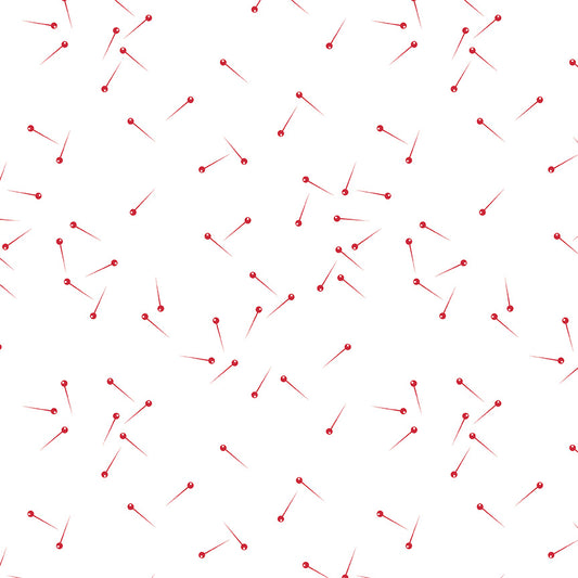 Pin Drop on White Red