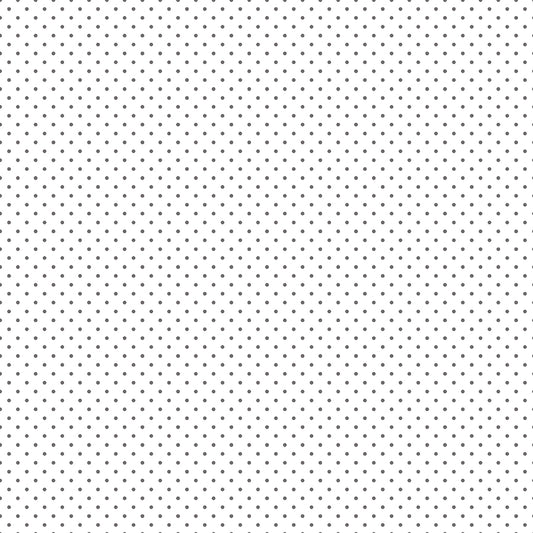 Swiss Dot Steel on White