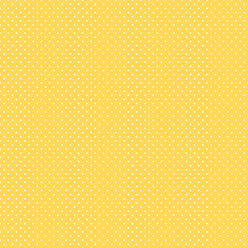 Swiss Dot White Dot on Yellow
