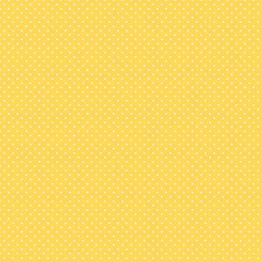 Swiss Dot White Dot on Yellow