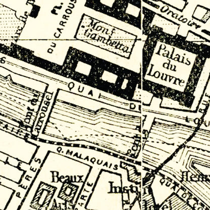 Couturière Parisienne City Map Cream Panel