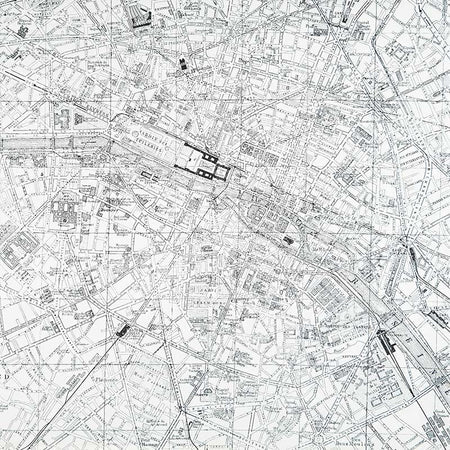 Couturière Parisienne City Map Cream Panel