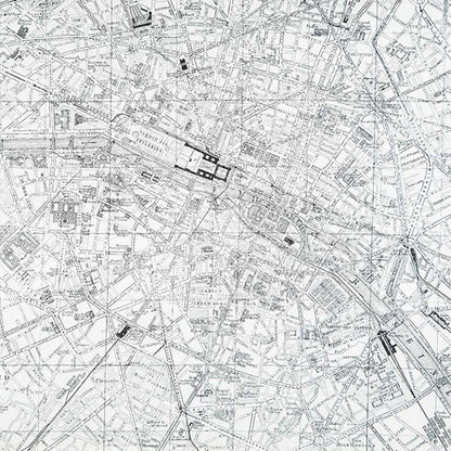 Couturière Parisienne City Map Cream Panel