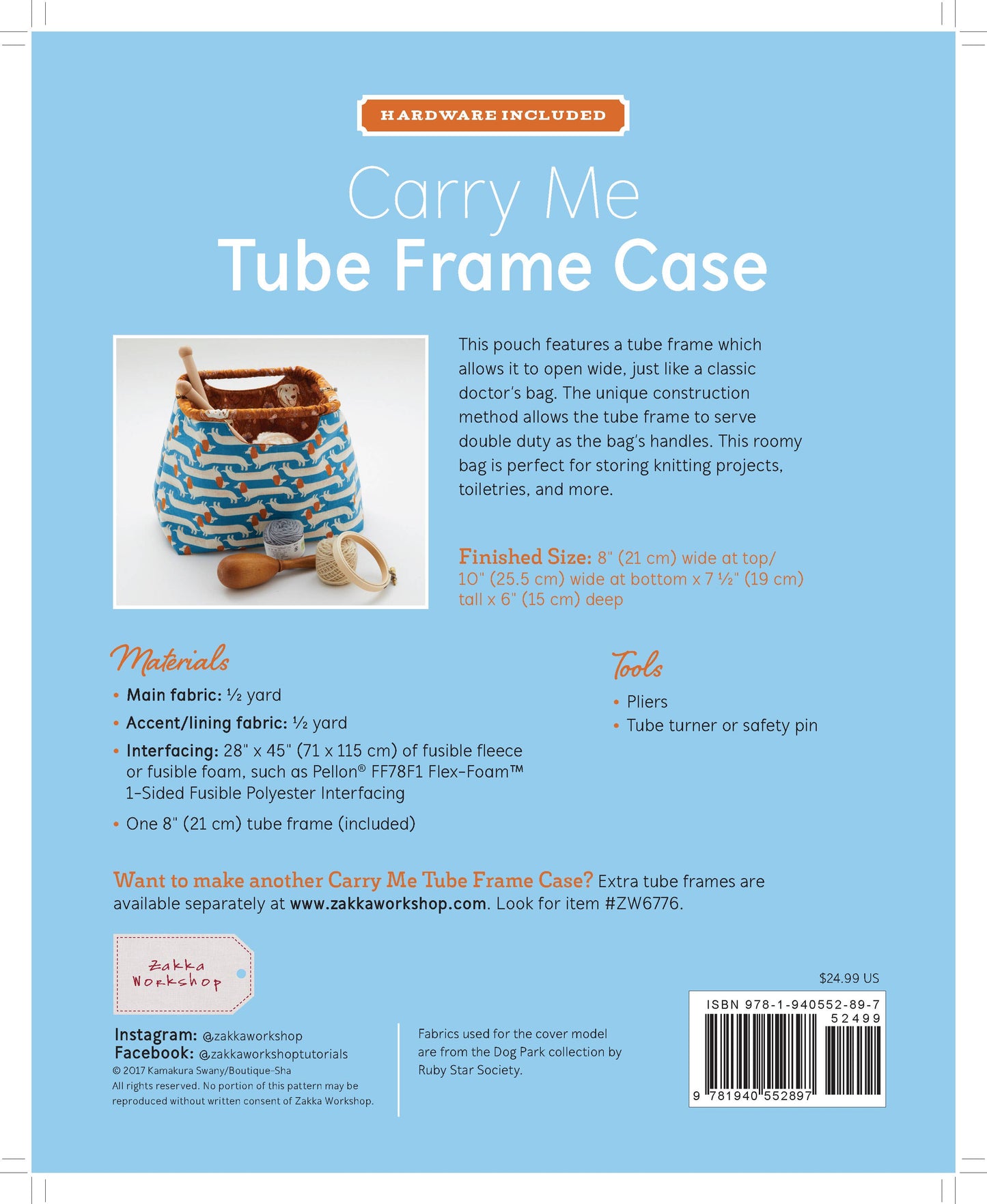 Carry Me Tube Frame Case Pattern & Hardware