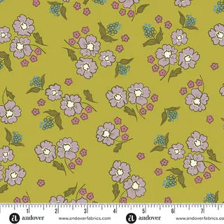 Celestial Garden Stellar Blooms Vintage Green