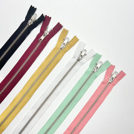 Coloured Metal Zippers