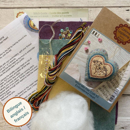 Embroidered Heart Felt Craft Kit *PREORDER*