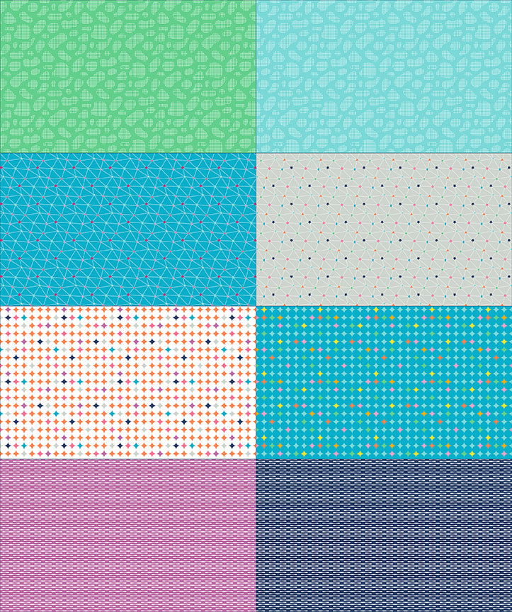 Effervescence 36" x 43" Fat Eighth Panel Blue
