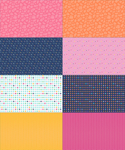 Effervescence 36" x 43" Fat Eighth Panel Pink