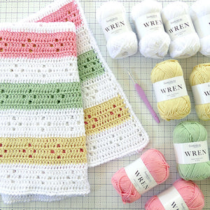 Filet Flower Crochet Blanket Kit