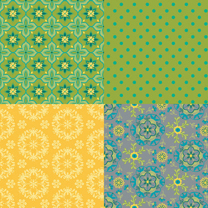 Wildflower Boutique FQ Panel Green