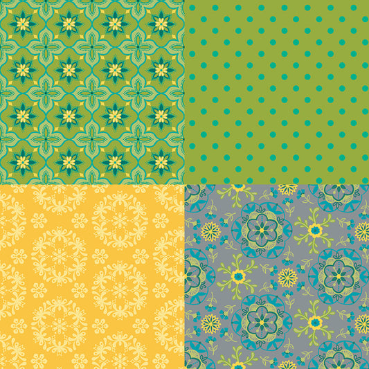 Wildflower Boutique FQ Panel Green
