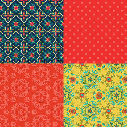 Wildflower Boutique FQ Panel Red