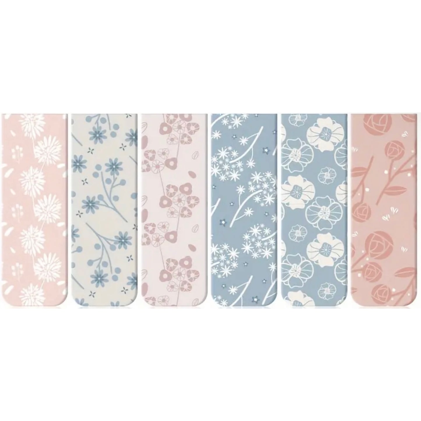 Floral Magnetic Bookmarks Set