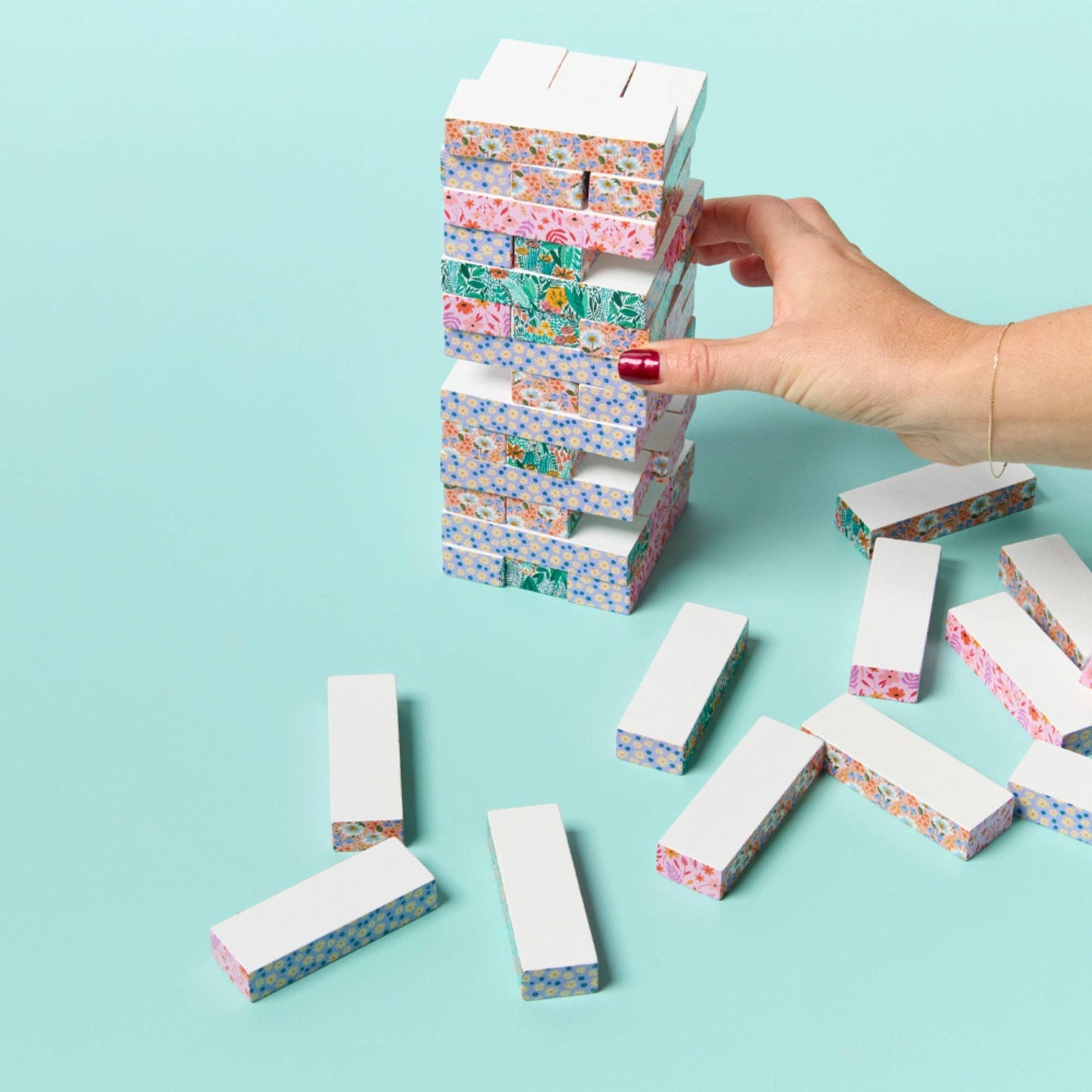 Floral Tumbling Tower Game