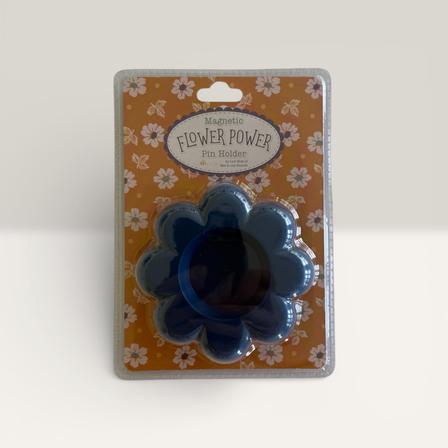 Flower Power Magnetic Pin Holder Denim by Lori Holt