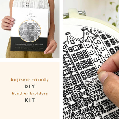 Gingerbread Houses, Amsterdam | Embroidery Kit