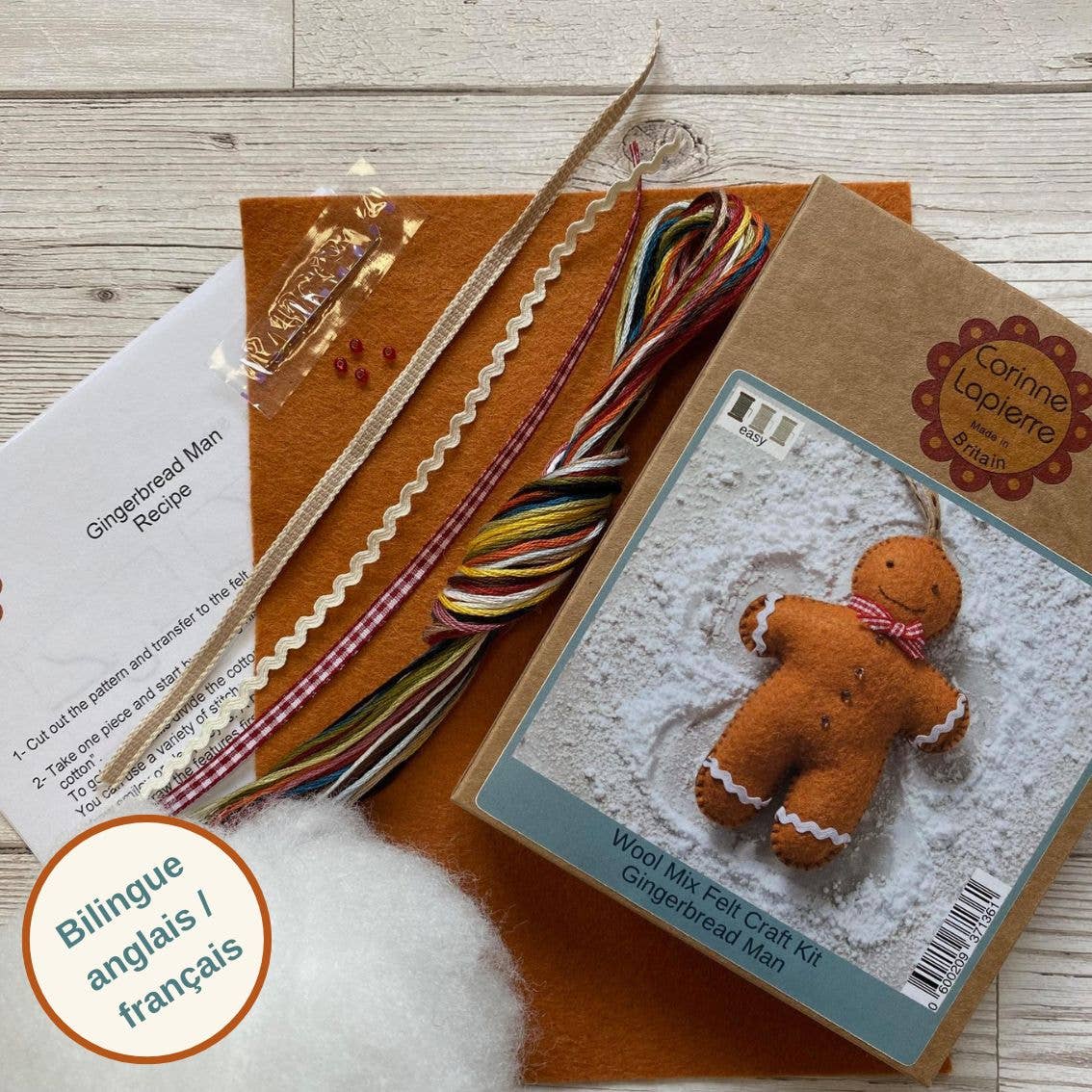 Man Box Craft Kit Gingerbread Man Felt Craft Kit - Mini Christmas Craft