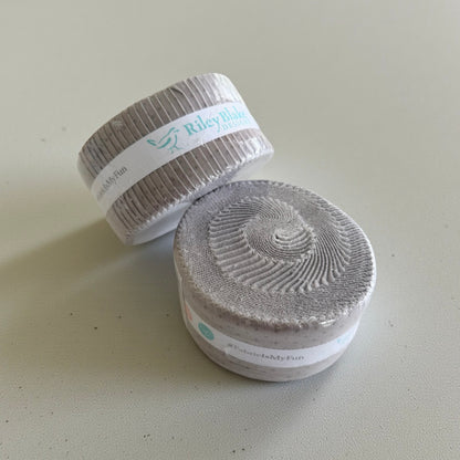 Gray on Gray Swiss Dot 2.5" Rolie Polie