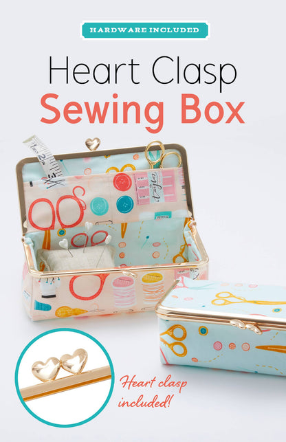Heart Clasp Sewing Box Pattern & Hardware