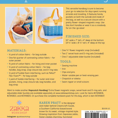 Hopscotch Handbag Pattern & Hardware