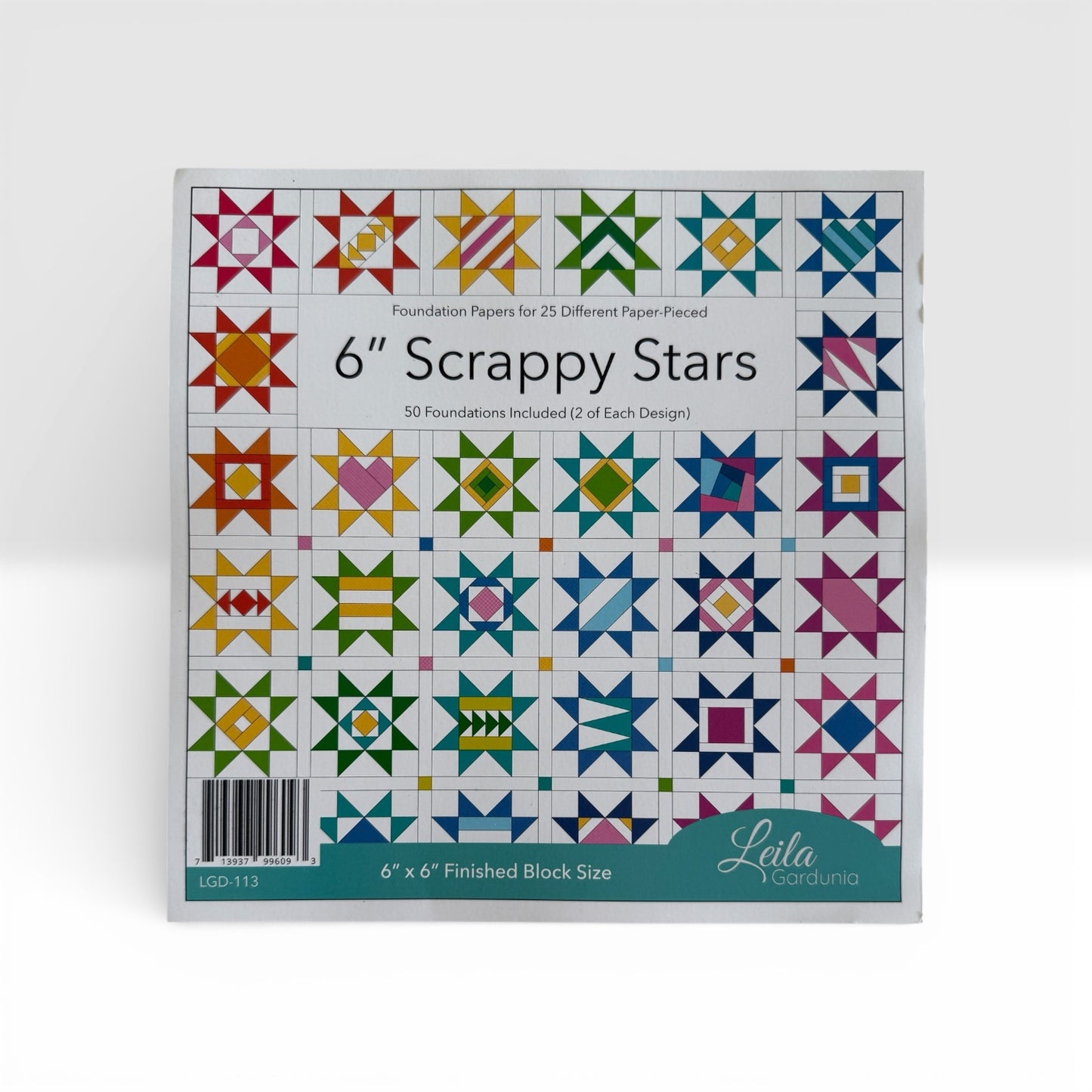 6 Inch Scrappy Stars Foundation Pad