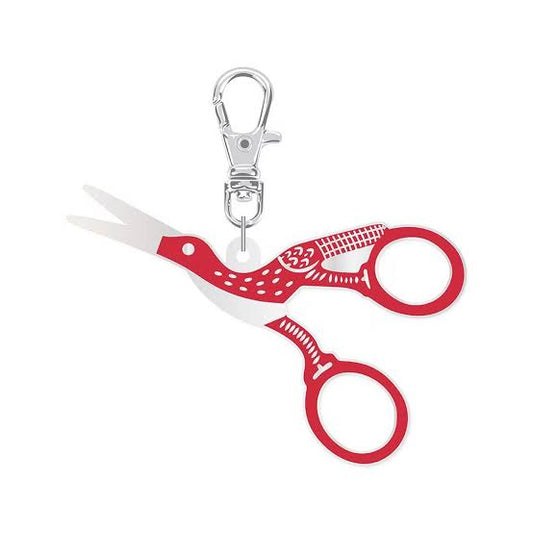 Lori Holt Enamel Charm - Stork Scissors