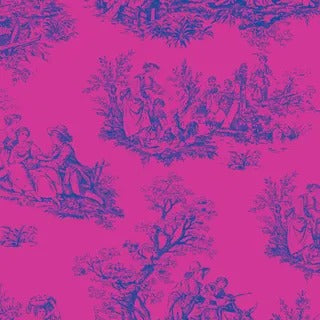 Miscellany Toile Pink/Navy
