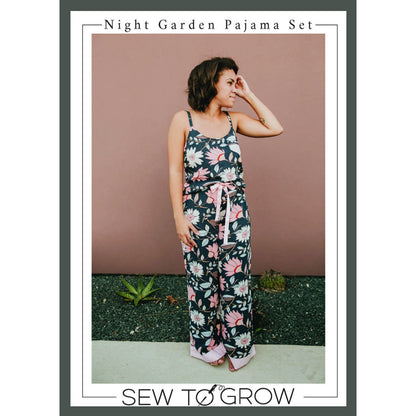 Night Garden Pajama Set Pattern