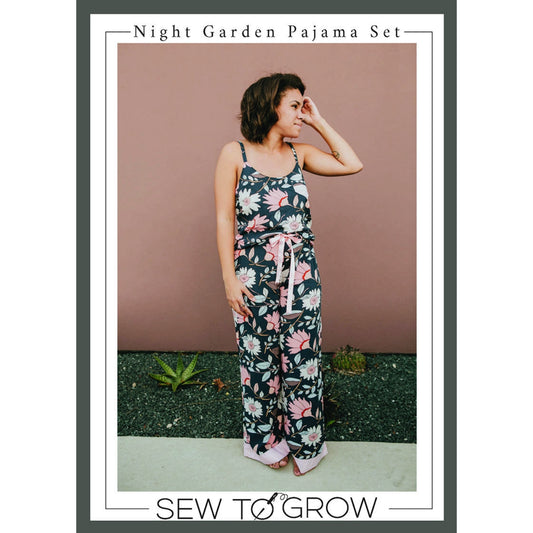 Night Garden Pajama Set Pattern