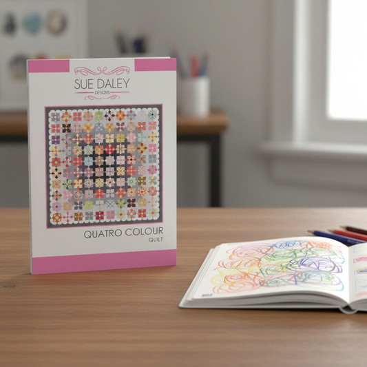 Vierfarbiges Quiltmuster