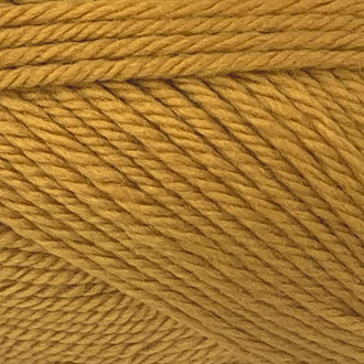 Close-up of mustard yellow yarn with visible texture