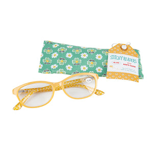 Lori Holt Reader Glasses Honey with Soft Case +2.00 Strength