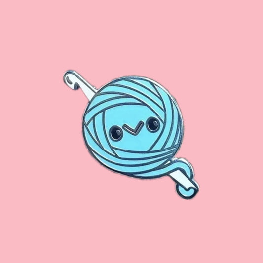 Smiling Yarn Enamel Pin