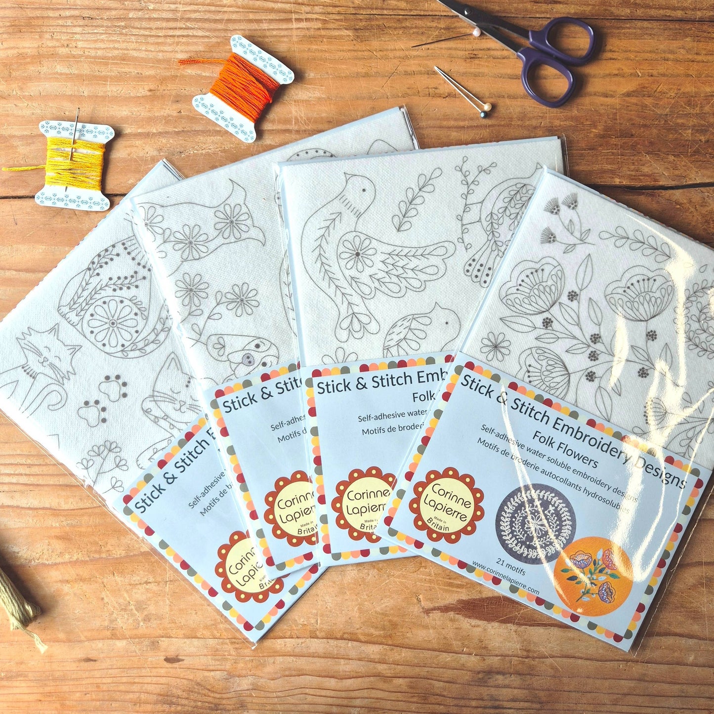 Stick and Stitch Embroidery | Folk Flowers