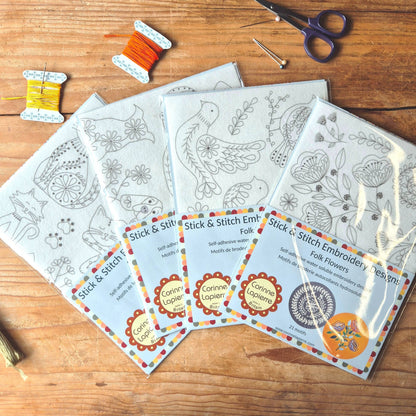 Stick and Stitch Embroidery | Folk Flowers