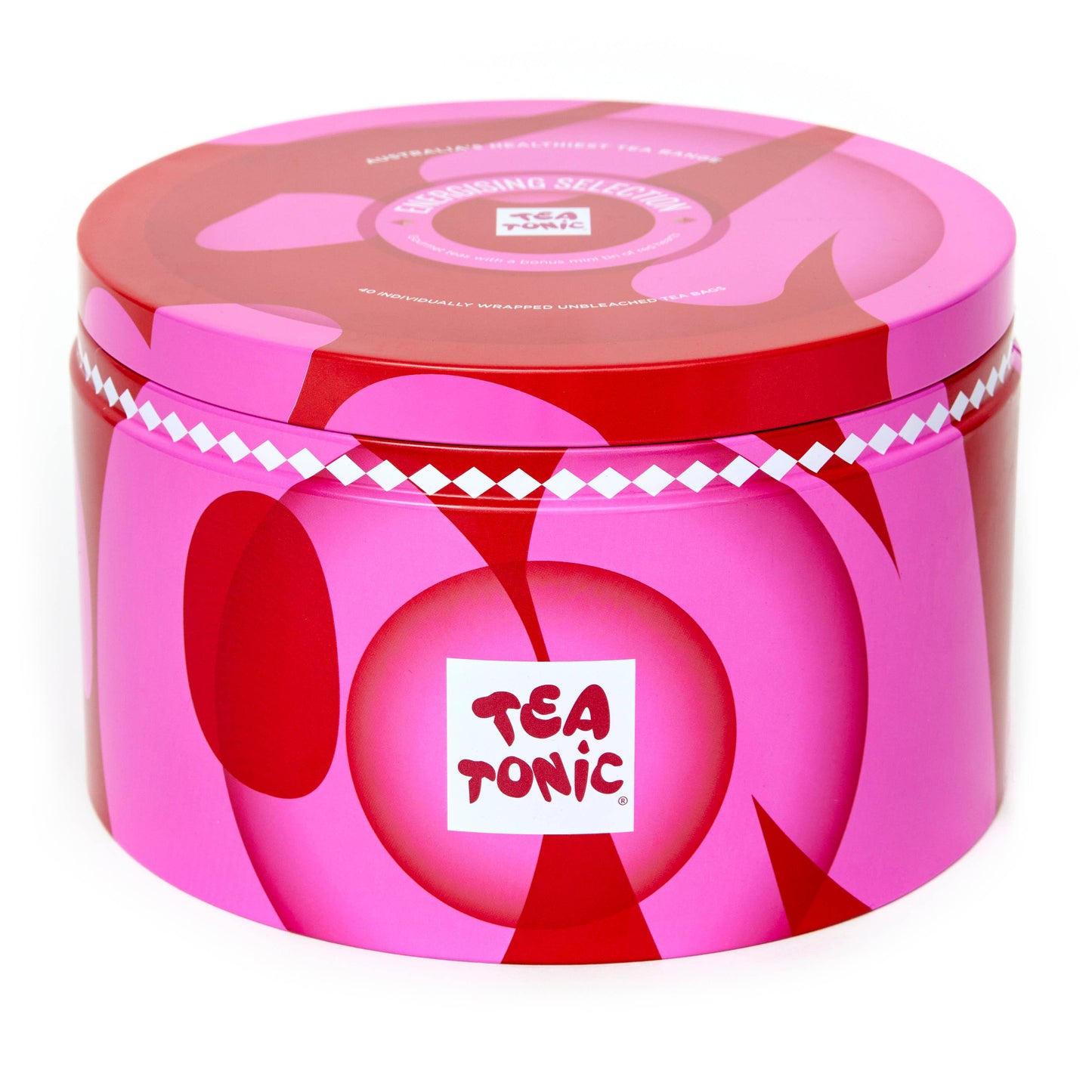 Tea Tonic | Energising Selection Tin | 40 Tea Bags Tea + Red Sugar Hearts