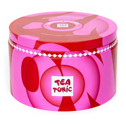 Tea Tonic | Energising Selection Tin | 40 Tea Bags Tea + Red Sugar Hearts