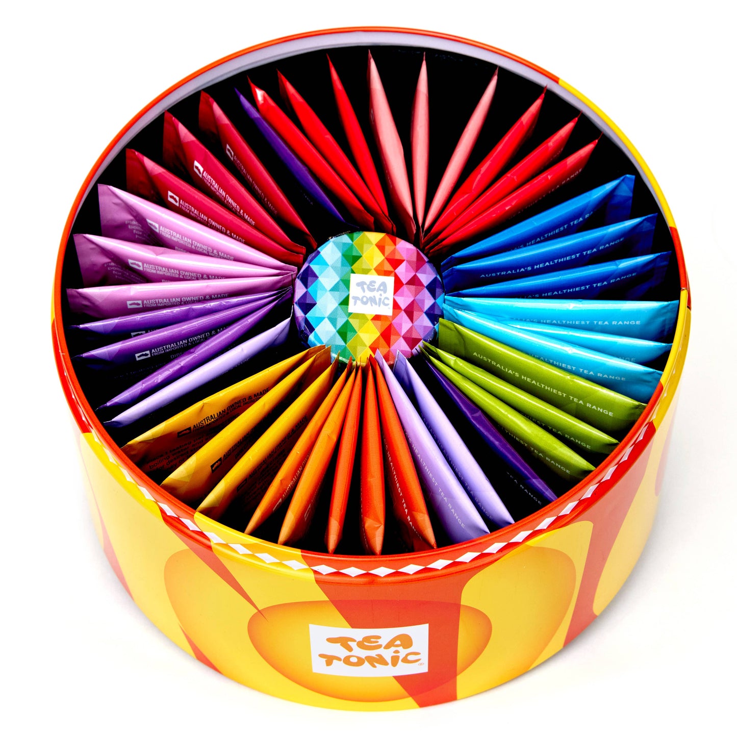 Tea Tonic | Fruity Selection Tin | 40 Tea Bags + Mini Gold Sugar Tin