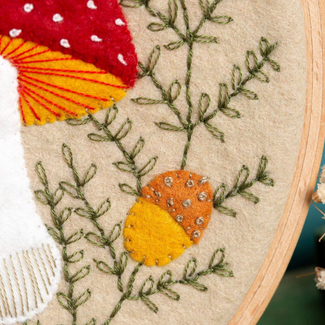 Toadstool Appliqué Hoop Craft Kit