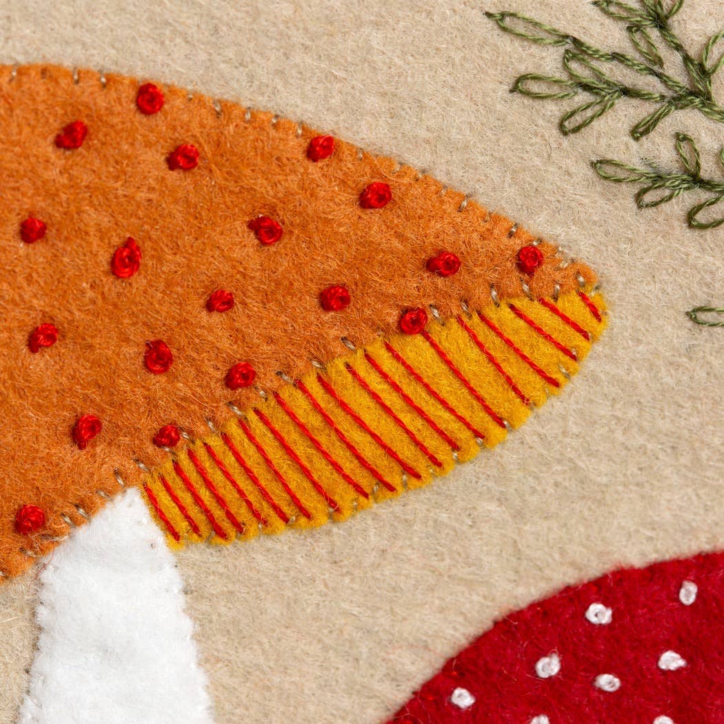 Toadstool Appliqué Hoop Craft Kit