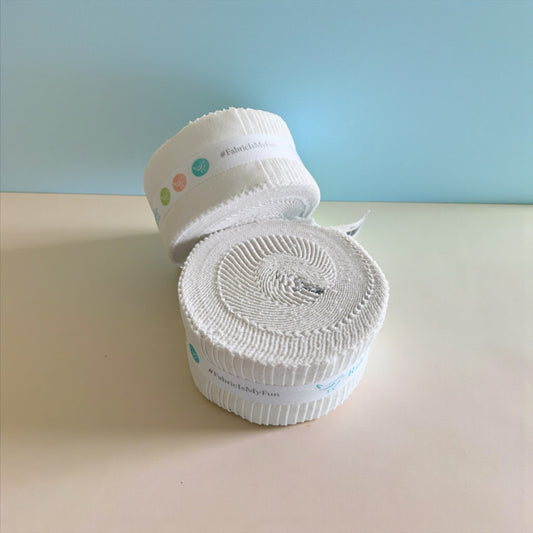 Tone on Tone Text White 2.5" Rolie Polie