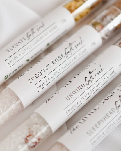 The Little Oasis Bath Co. | Magnesium Bath Soak Tube | Coconut Rose