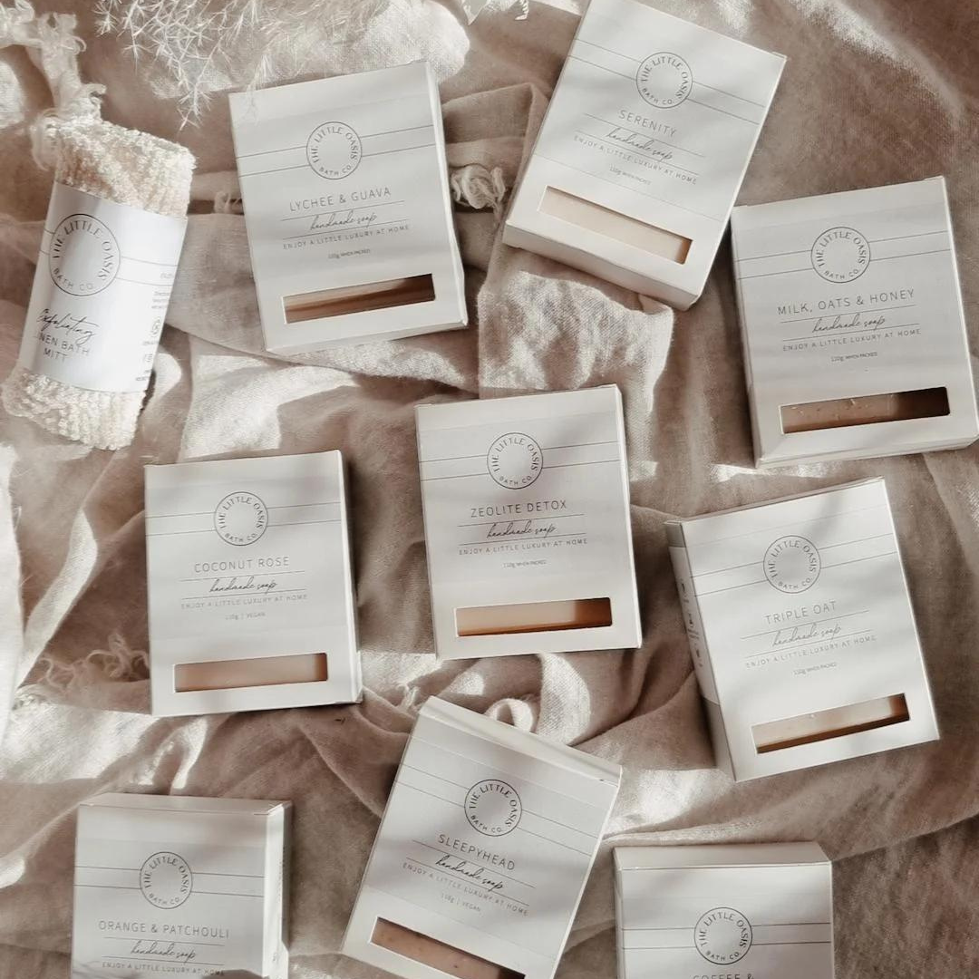 The Little Oasis Bath Co. | Exfoliating Linen Mitt