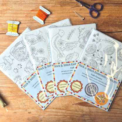 Stick and Stitch Embroidery | Folk Flowers