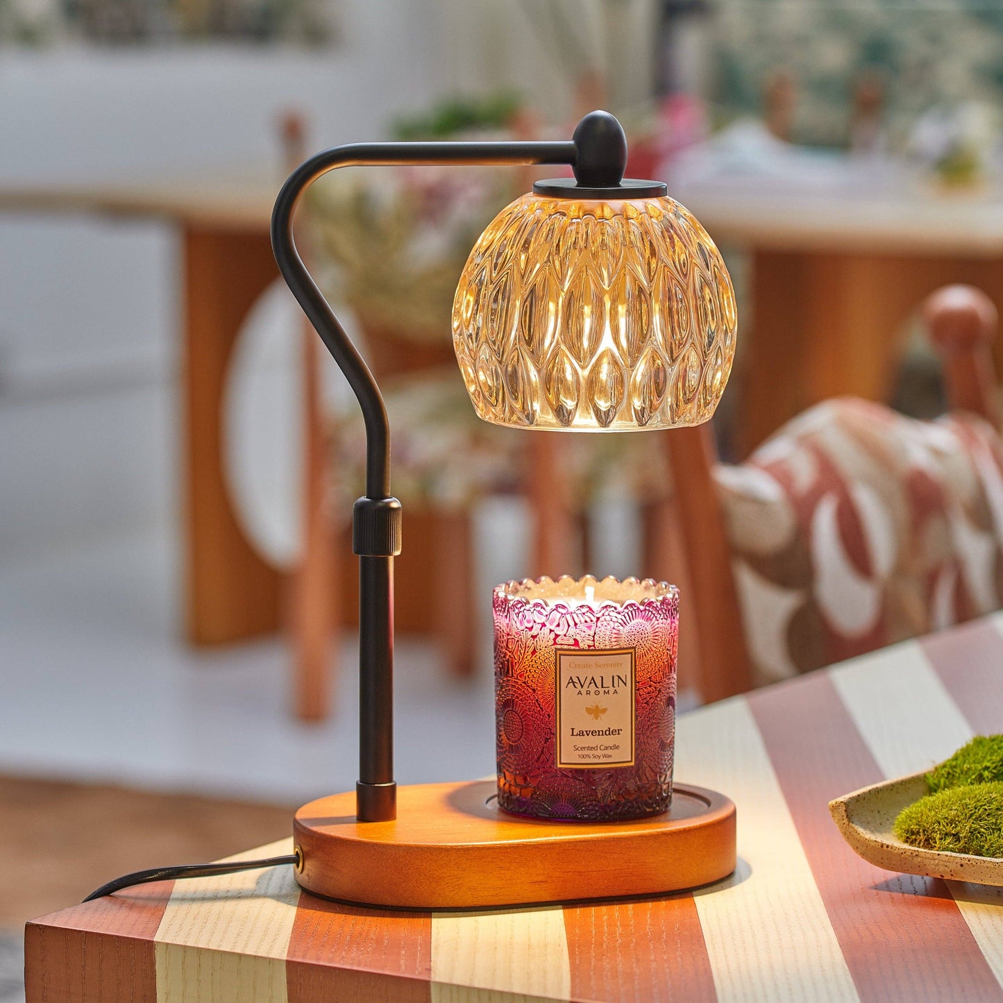 HaHaHome | Avalin Aroma Elegant | Gold and Light Wood Base